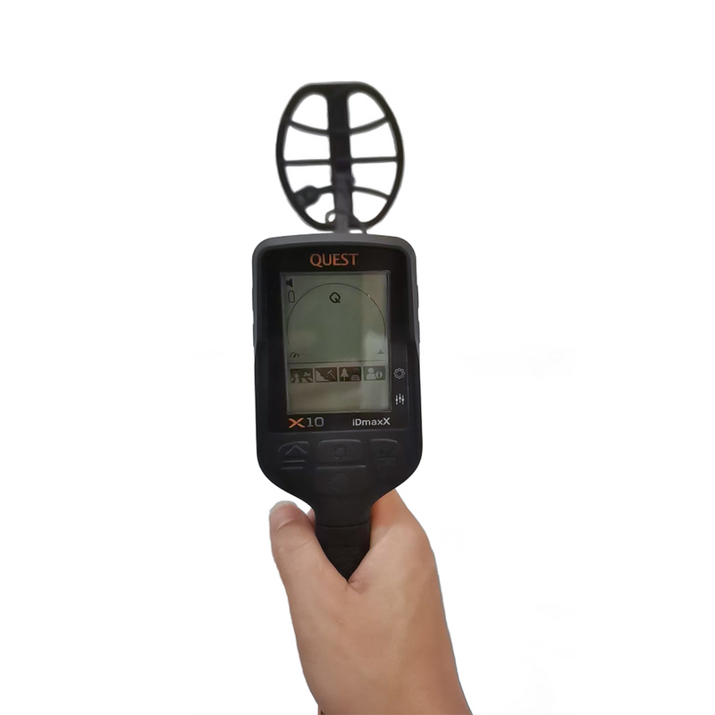Compact X10 High-Precision Underground Metal Detector with LCD Target Display, Adjustable Sensitivity & Waterproof