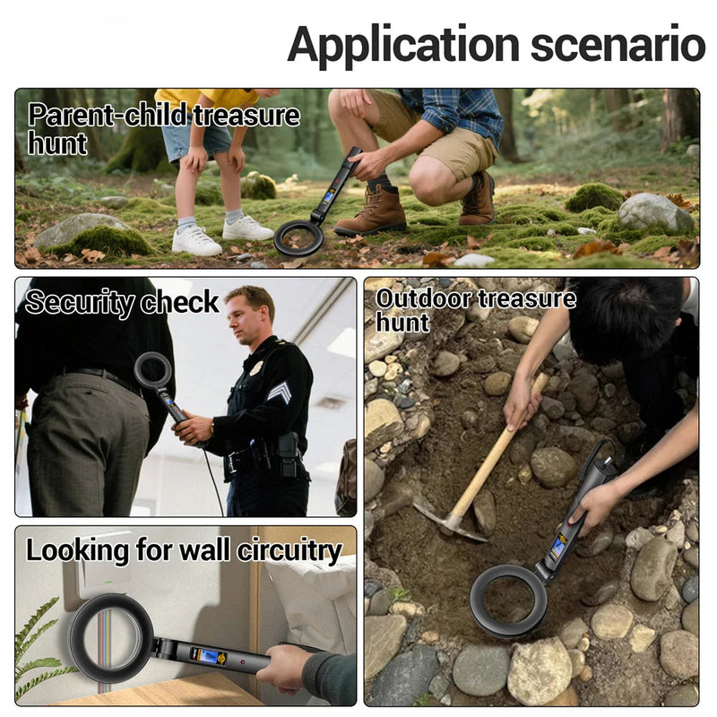 Metal Detector Treasure Hunter Pro All Metal Discrimination Pin-point Underground Search Gold Coin Hunting Tools