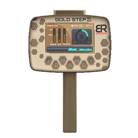 BR Systems Gold Step Pro Max device with sleek gold design and digital display for enhanced step counting and fitness tracking.