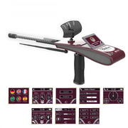 Ger Detect Diamond Hunter Smart Metal Detector with digital display and search coil for treasure hunting and metal detection.