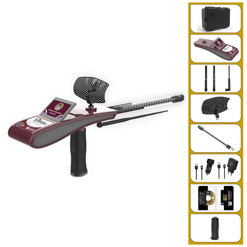 Ger Detect Diamond Hunter Smart Metal Detector with digital display and ergonomic design for treasure hunting and metal detection.