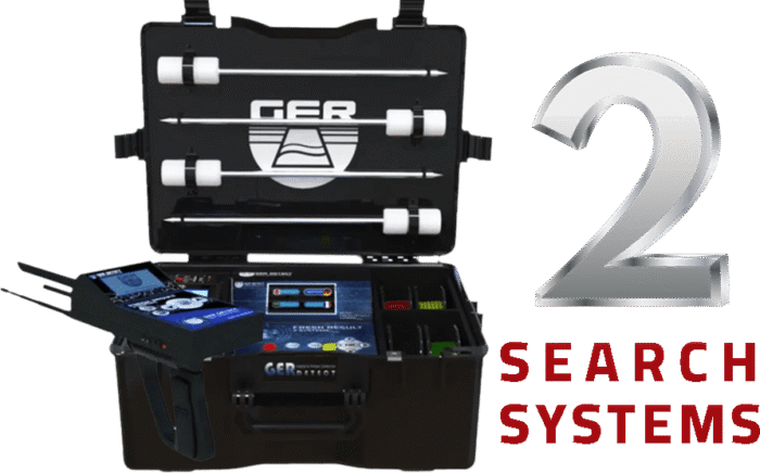 Ger Detect Fresh Result 2 Systems Metal Detector with digital display and ergonomic design, ideal for treasure hunting.