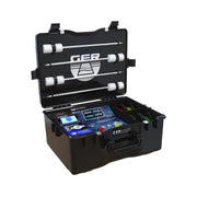 Ger Detect Fresh Result 2 Systems Metal Detector shown with its sleek black body and control panel for detecting metals.