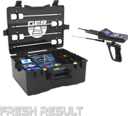 Ger Detect Fresh Result 2 Systems Metal Detector with ergonomic handle and control panel for treasure hunting and metal detection.