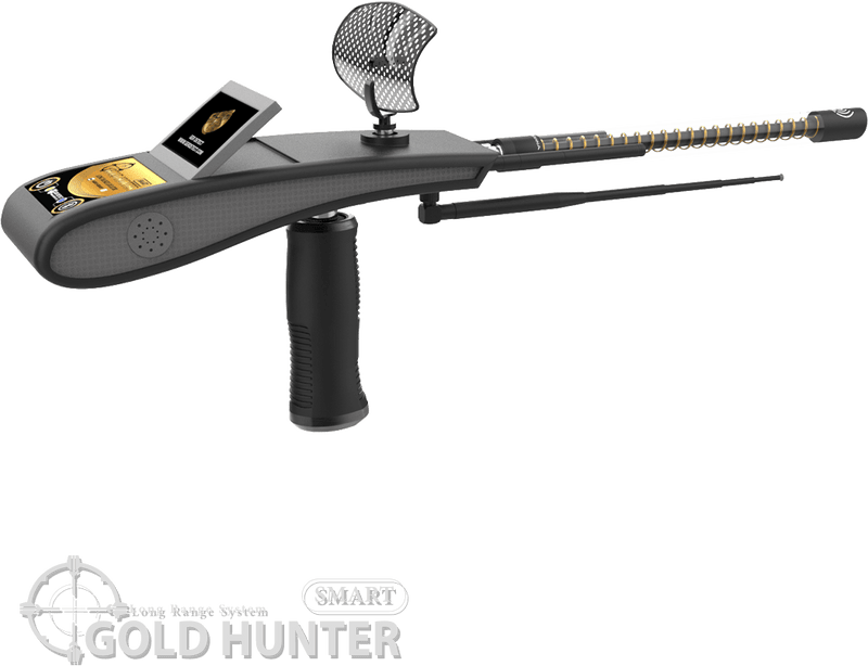 Ger Detect Gold Hunter Smart Detector with digital display and ergonomic handle for metal and gold detecting.