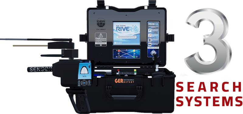 Ger Detect River G 3 Systems Metal Detector for underwater treasure hunting, featuring advanced detection technology.