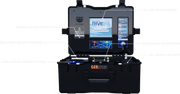 Ger Detect River G 3 Systems metal detector with search coil and control box, designed for underwater treasure hunting.
