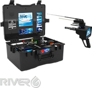 Ger Detect River G 3 Systems metal detector with ergonomic design for gold and relic hunting, shown in a natural outdoor setting.