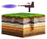 Ger Detect Titan 500 smart metal detector with digital display and ergonomic handle for treasure hunting and metal detection.