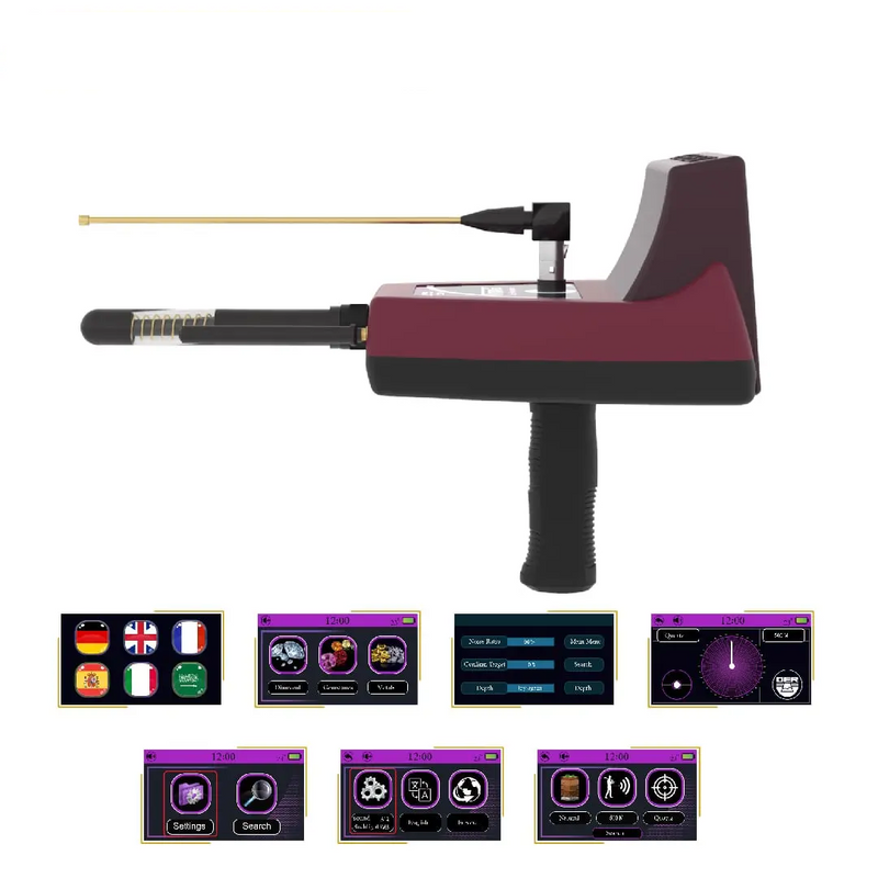 Ger Detect Titan 500 smart metal detector with digital display and ergonomic handle for treasure hunting and metal detection.