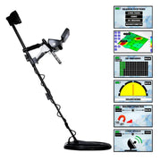 Ger Detect Titan GER 1000 metal detector with control panel, search coil, and ergonomic handle for treasure hunting and metal detection.