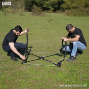 Ger Detect Treasure Way metal detector with control box and search coil, designed for treasure hunting and metal detection.