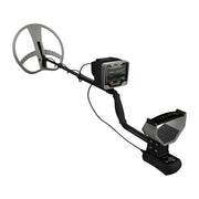 Ger Detect Treasure Way metal detector with search coil and control panel for detecting buried metal objects.