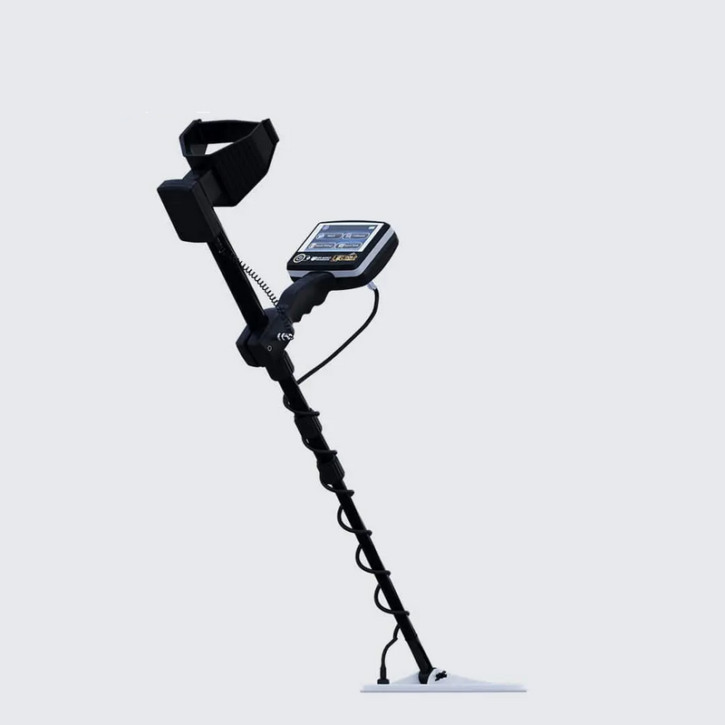UIG Gold Digger Metal Detector with handheld device and search coil for gold prospecting and treasure hunting.