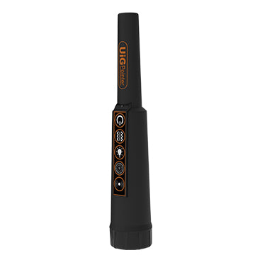 UIG Pointer Detector metal detector with ergonomic handle and adjustable shaft, designed for precise treasure hunting and metal detection.