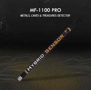 MWF MF 1100 Pro Super metal detector with smart gold and treasure detection features, shown with search coil and control panel.