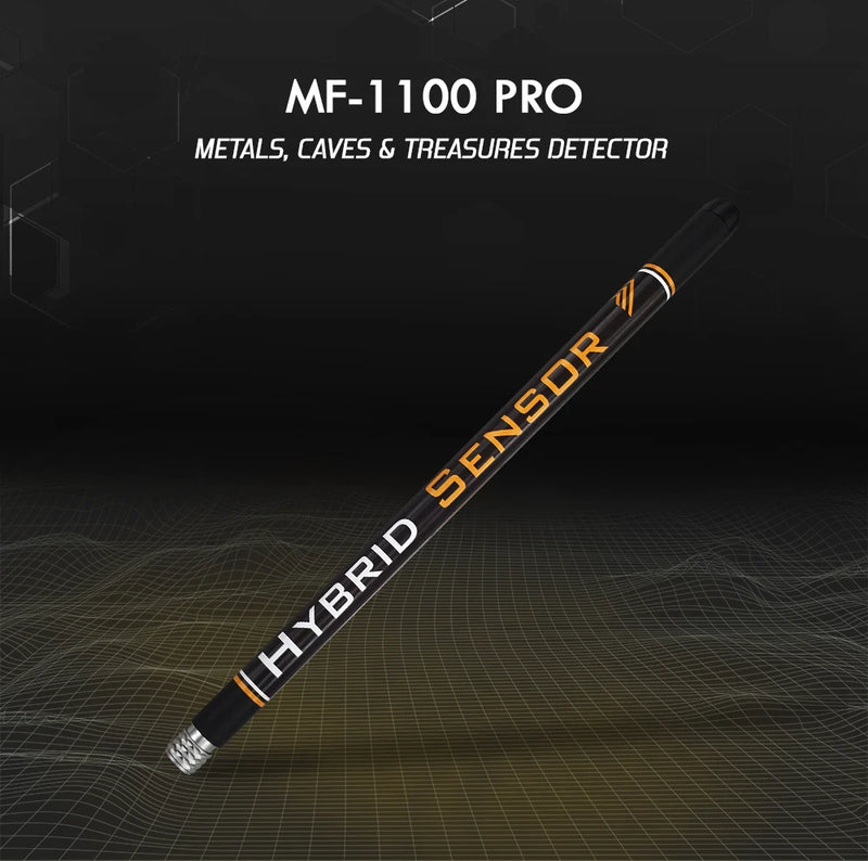MWF MF 1100 Pro Super metal detector with smart gold and treasure detection features, shown with search coil and control panel.