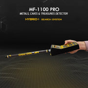 MWF MF 1100 Pro Super smart gold and treasure detector with digital display and metal detection coil.