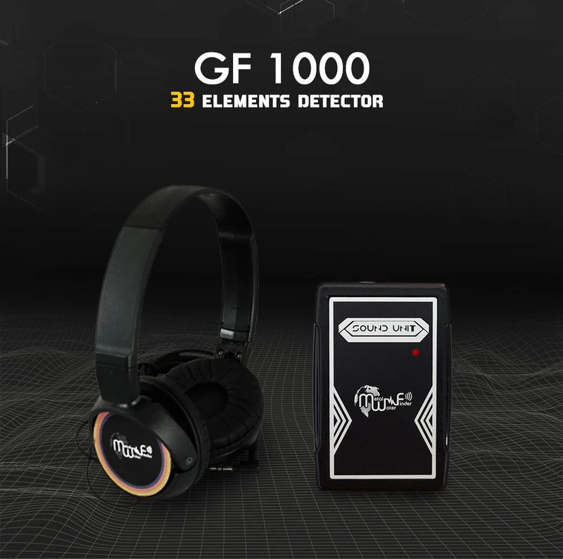 MWF GF 1000 advanced long-range locator and metal detector with digital display and search coil for treasure hunting and metal detection