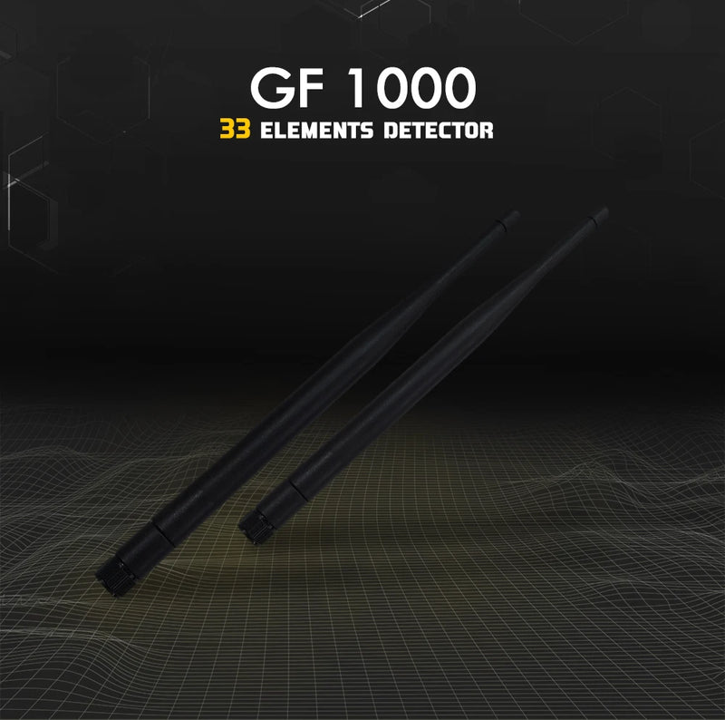 MWF GF 1000 advanced long-range locator and metal detector showing its control panel and search coil in use