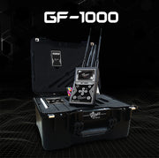 MWF GF 1000 advanced long-range locator and metal detector showing its control panel and detection coil.