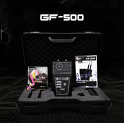 MWF GF 500 Diamond Gems Detector and Long-Range Locator showing the handheld device with digital display and search antenna.
