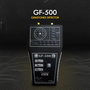 MWF GF 500 Diamond Gems Detector, a long-range locator device with a sleek black design and digital display for detecting precious stones.