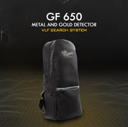 MWF GF 650 Gold & Metal Detector for precision prospecting, featuring a handheld device with control panel and search coil.
