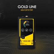 MWF Gold Line advanced ionic gold detector with laser tracking, featuring a sleek design and digital display for precise gold detection.