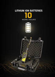 MWF Gold Line Advanced Ionic Gold Detector with laser tracking, featuring a sleek handheld design and digital display.