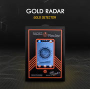 MWF Gold Radar detecting hidden underground treasures with a hand-held metal detector device.
