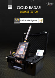 MWF Gold Radar device used for finding hidden treasures and underground objects with a sleek, portable design.