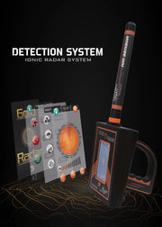 MWF Gold Radar device used for detecting hidden underground treasures and metal objects with a sleek design.