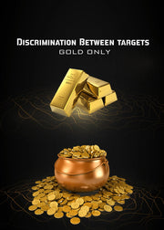 MWF Gold Radar handheld device for detecting hidden underground treasures and metal objects with a sleek design.