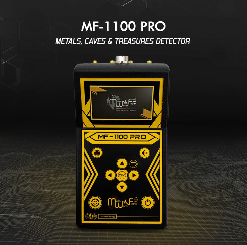 MWF MF-1100 PRO smart gold and treasure detector with digital display and advanced detection features for metal hunting.