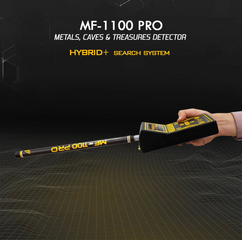 MWF MF-1100 PRO smart gold and treasure detector with digital display and advanced metal detection features.