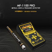 MWF MF-1100 PRO smart gold and treasure detector with digital display and advanced metal detection features.