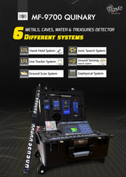 MWF MF 9700 Quinary air purifier with modern design and control panel, showcasing its sleek appearance and filter system.