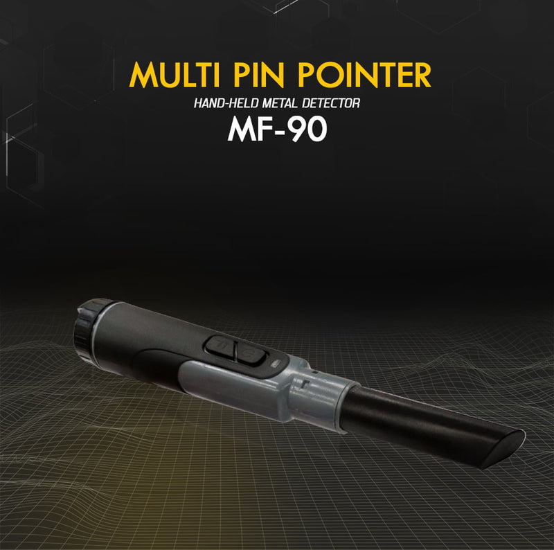 MWF MF90 Multi-Coil Metal Detector with advanced gold and treasure detection, featuring multiple coils for enhanced searching.