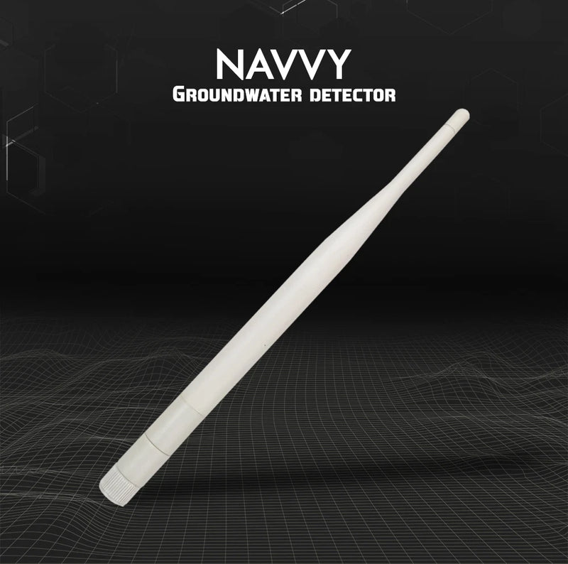 MWF Navy Advanced Groundwater and Acoustic Locator device with digital display and control buttons in a professional setting.