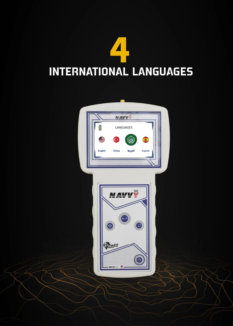 MWF Navy Advanced Groundwater and Acoustic Locator device with digital display and control buttons.