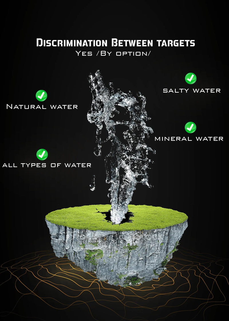 MWF Navy Advanced Groundwater and Acoustic Locator showing device with control panel and sensor in a professional setting