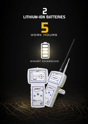 MWF Navy Advanced Groundwater and Acoustic Locator device with digital display and control buttons on a white background.