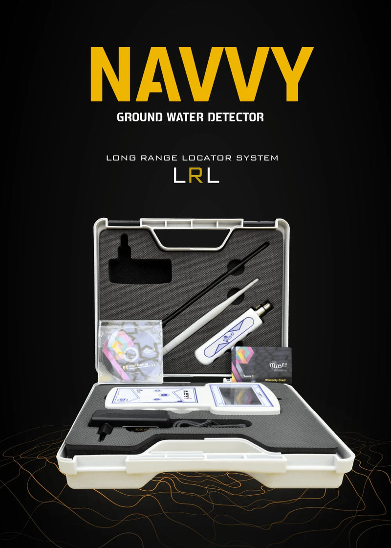 MWF Navy Advanced Groundwater and Acoustic Locator device with control panel and display screen for precise detection.