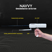 MWF Navy Advanced Groundwater and Acoustic Locator device with digital display and control buttons, used for detecting groundwater and sound signals.