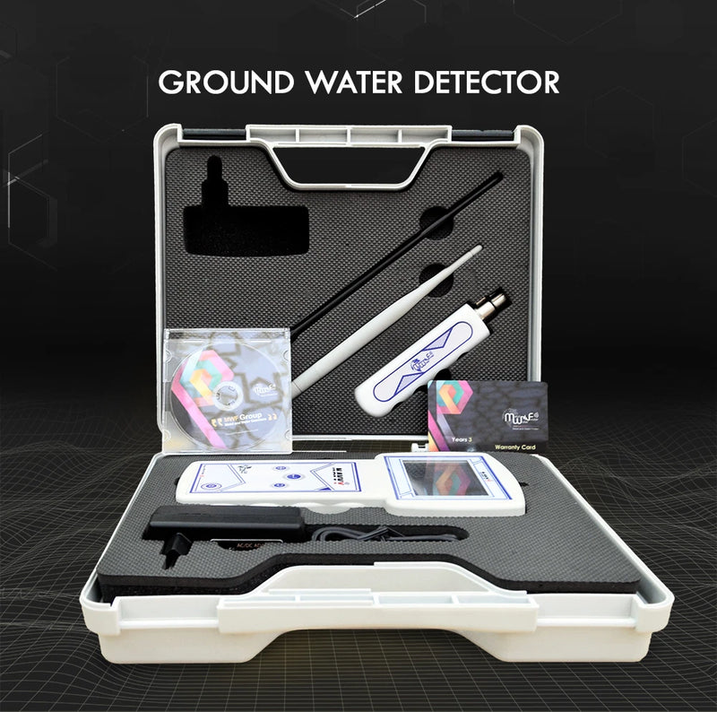 MWF Navy Advanced Groundwater & Acoustic Locator device with display screen and control buttons for detecting underground water.