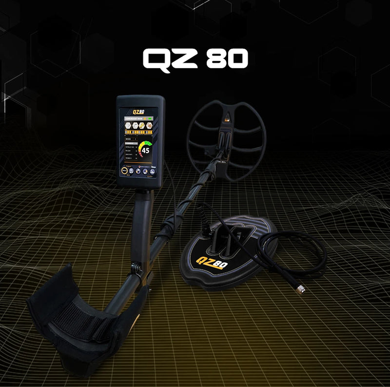 MWF QZ80 Advanced Gold & Metal Detector, treasure finder with digital display and adjustable settings for detecting gold and metals.