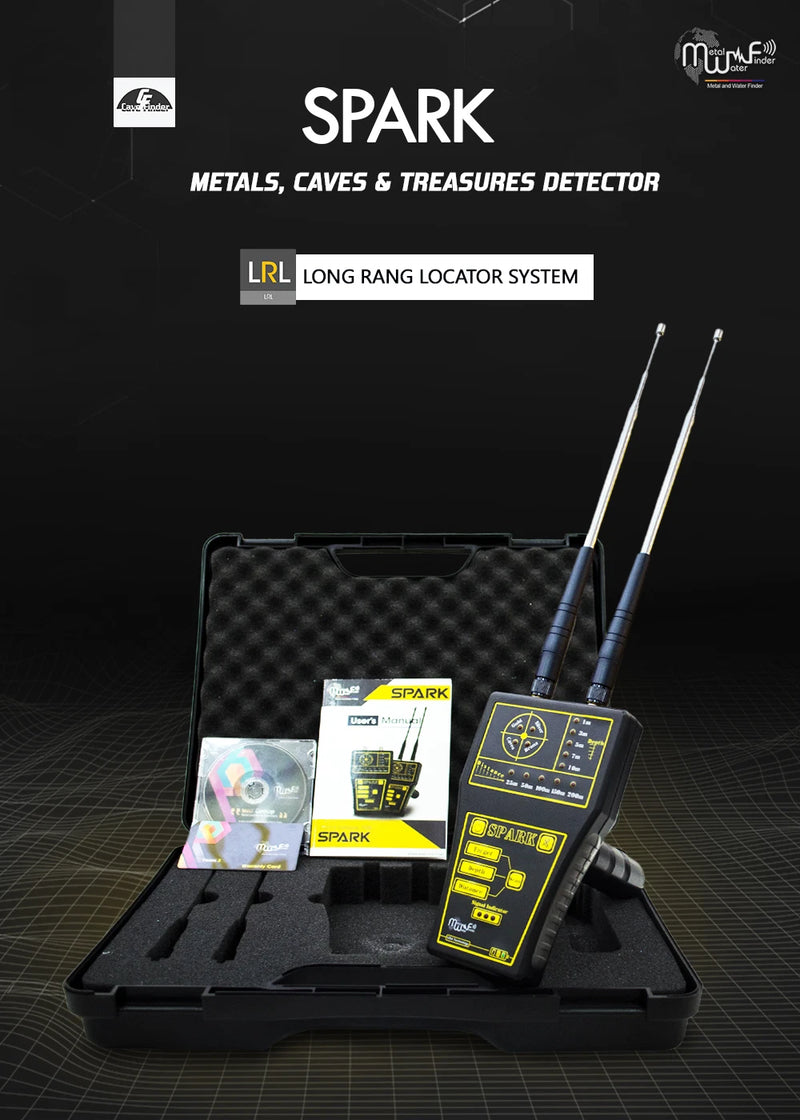 MWF Spark Gold & Treasures Detector with 200m long-range search, handheld metal detector for gold and treasure hunting.