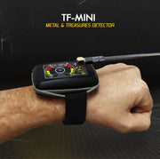 MWF TF MINI Precious Metal Detector Watch featuring nano tech innovation, sleek black design, and digital display.