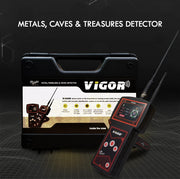 MWF Vigor Compact gold and treasure detection device with digital display and ergonomic design for metal hunting.